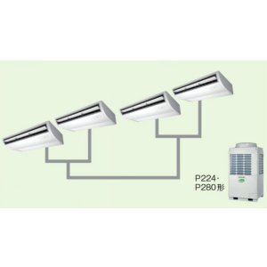 画像1: 大阪・兵庫・京都・滋賀・奈良・和歌山・業務用エアコン　東芝　天井吊形　同時ダブルツイン　ワイヤレス　リモコン　ACSF22475X2　P224（8馬力）　スーパーパワーエコキュープ　三相200V